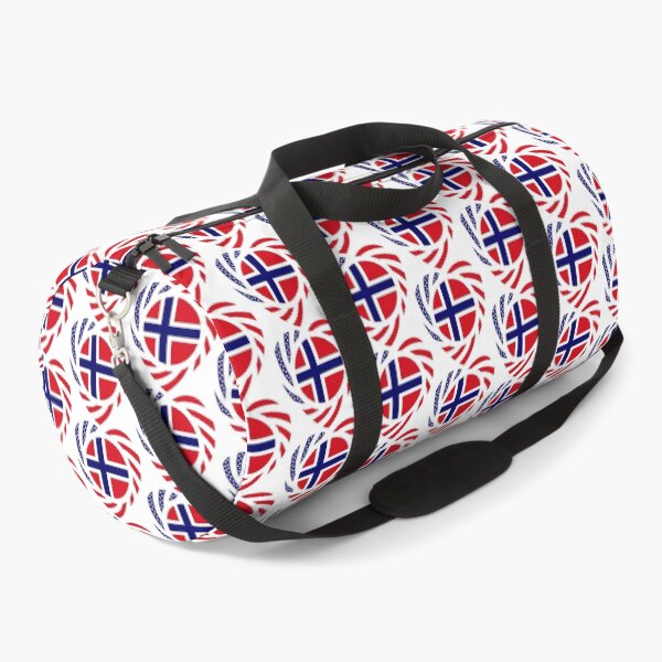 Item preview, Norwegian American Multinational Patriot Flag Series (Heart) designed and sold by Carbon-Fibre Media.