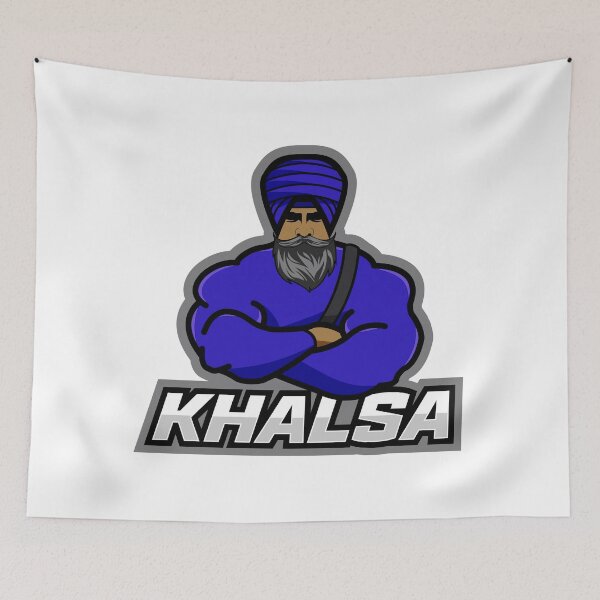Item preview, Blue Khalsa Sports Logo designed and sold by ImmortalDaggers.