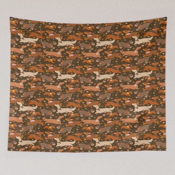 Item preview, Dachshunds in brown designed and sold by animalartbyjess.
