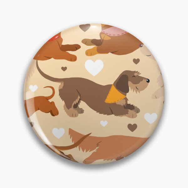 Item preview, Dachshunds in cream designed and sold by animalartbyjess.
