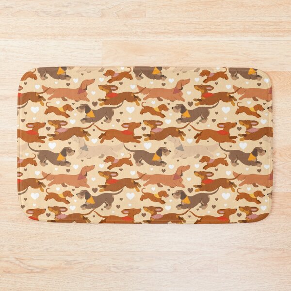 Item preview, Dachshunds in cream designed and sold by animalartbyjess.
