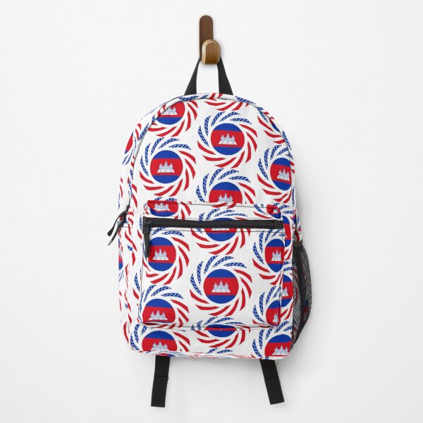 Item preview, Cambodian American Multinational Patriot Flag designed and sold by Carbon-Fibre Media.