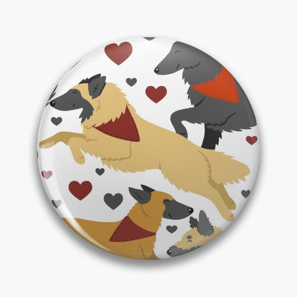 Item preview, Belgian Shepherd dogs in red/black designed and sold by animalartbyjess.