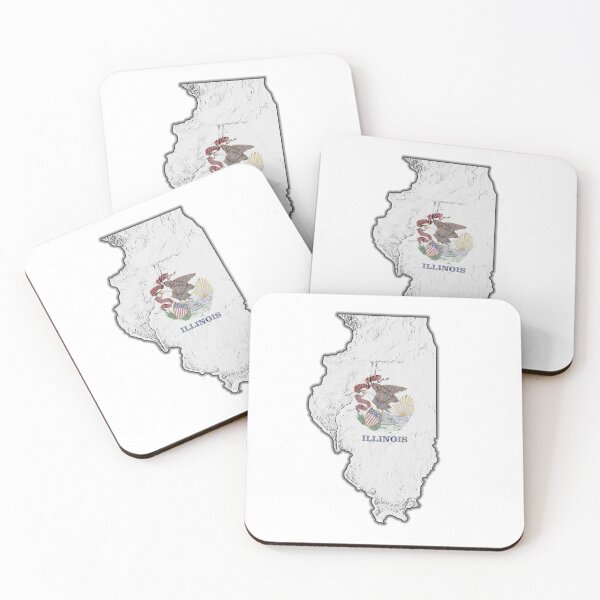 Item preview, Illinois State Flag designed and sold by CartographyJake.