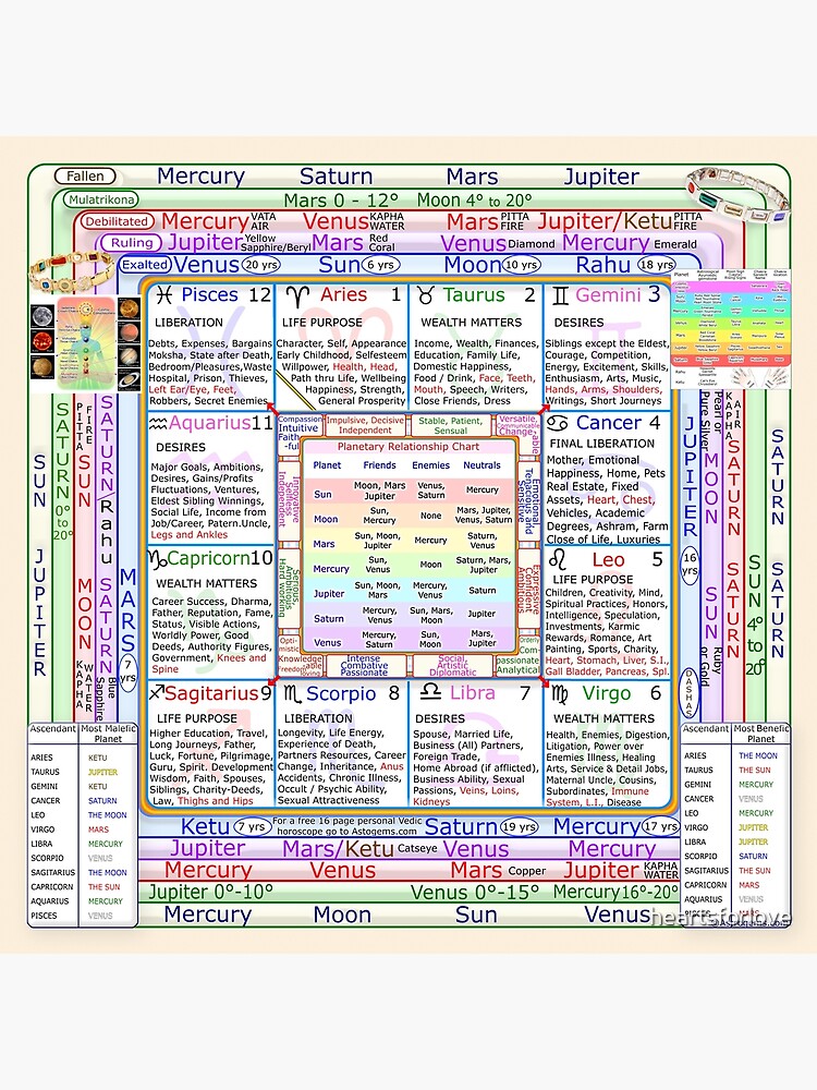 Vedic Astrology Horoscope Reading Practice Chart