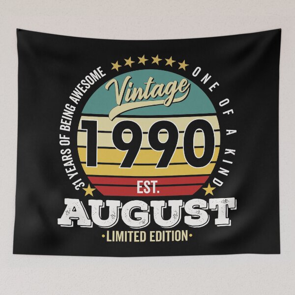 Item preview, 31 Years Of Being Awesome - One Of A Kind Limited Edition - 1990 Vintage 31s Retro, Classic, Cool, August Birthday.  designed and sold by ALITOPRINCE.