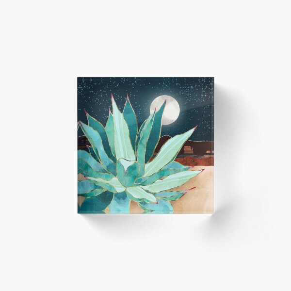 Desert Agave Acrylic Block