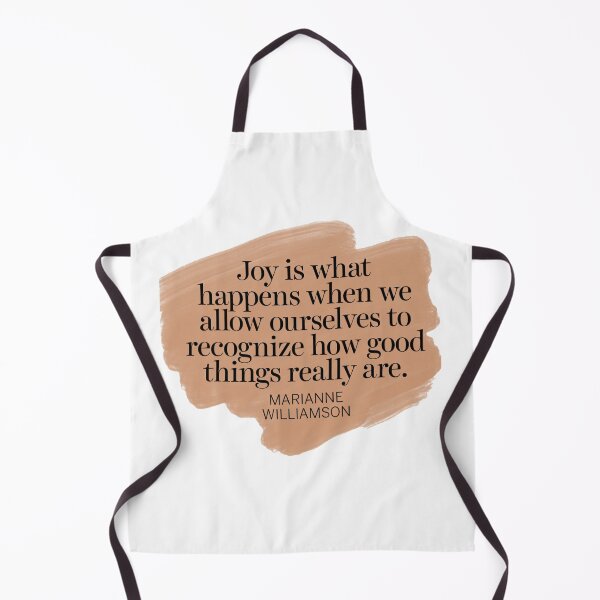 Item preview, "Joy is what happens when we allow ourselves to recognize how good things really are  | Marianne Williamson Quotes designed and sold by Giovanni's  Brown Quotes.