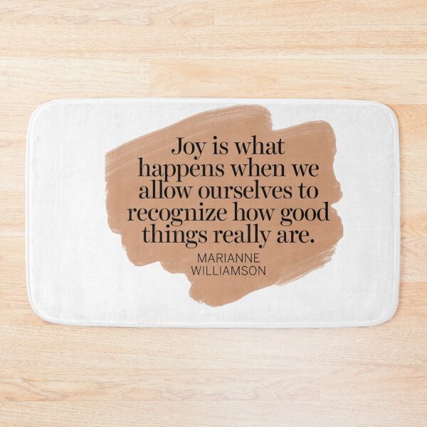 Item preview, "Joy is what happens when we allow ourselves to recognize how good things really are  | Marianne Williamson Quotes designed and sold by Giovanni's  Brown Quotes.