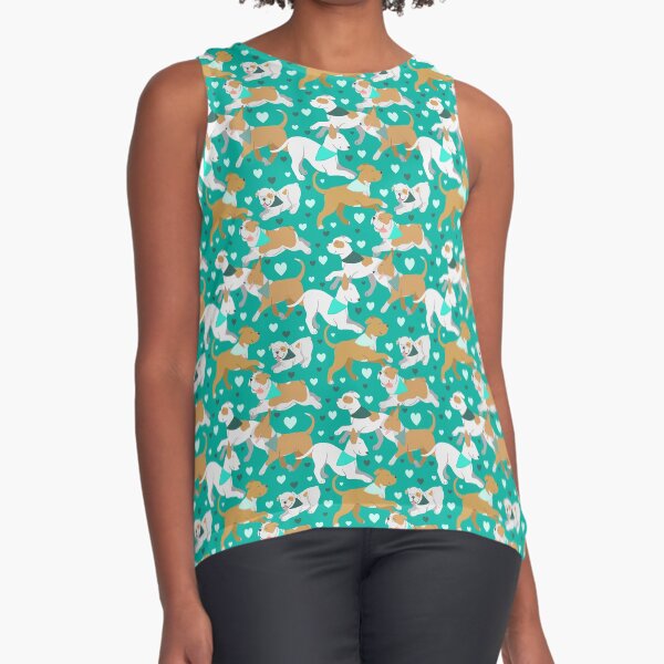 Item preview, Bull breeds in turquiose/teal designed and sold by animalartbyjess.