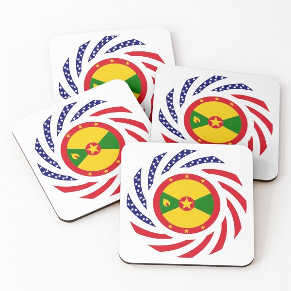 Item preview, Grenadian American Multinational Patriot Flag Series designed and sold by Carbon-Fibre Media.