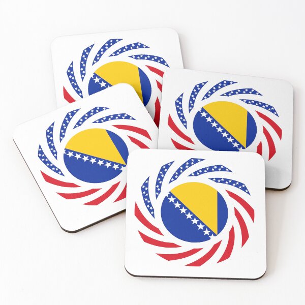 Item preview, Bosnian American Multinational Patriot Flag Series designed and sold by Carbon-Fibre Media.