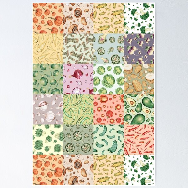Item preview, Summer Patchwork - Country Vegetables designed and sold by jhbdesigns.