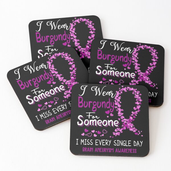 Item preview, I Wear Gurgundy Brain Aneurysm Awareness designed and sold by GennieShop.