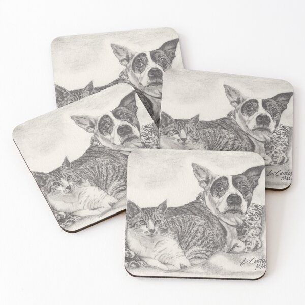 Item preview, Pals, Kitty and Zoey... Pet Portrait Commission designed and sold by chstudios.