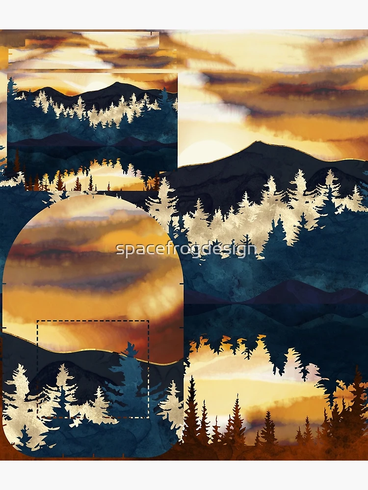 Thumbnail 3 of 3, Backpack, Fall Sunset designed and sold by spacefrogdesign.
