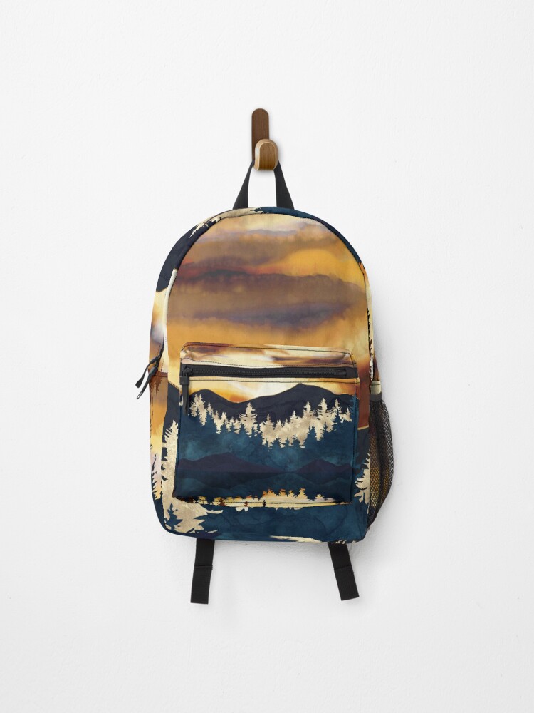 Thumbnail 1 of 3, Backpack, Fall Sunset designed and sold by spacefrogdesign.