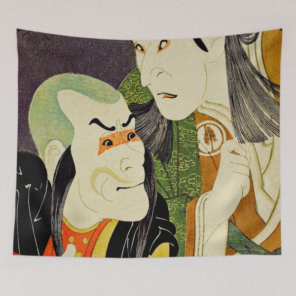 Item preview, The actors Sawamura Yodogoro II (R) as Kawatsura Hogen and Bando Zenji (L) as Onisadobo designed and sold by brushandframes.