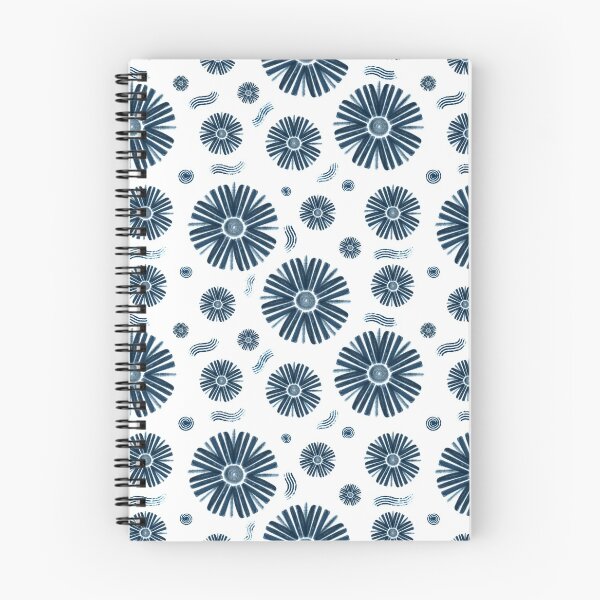 Aperçu de l'œuvre Modèle sans couture floral moderne bleu foncé créée et vendue par Leya6.
