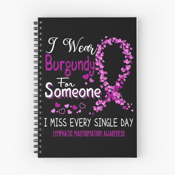 Item preview, I Wear Gurgundy Lymphatic Malformation Awareness designed and sold by GennieShop.