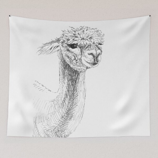 Item preview, Alpaca Drawing designed and sold by LauraWolfArtist.