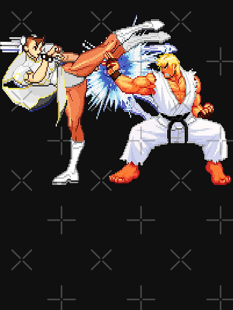 Aperçu 7 sur 7. T-shirt classique avec l'œuvre Daigo Umehara de Street Fighter contre le designer Justin Wong créée et vendue par BonnieLovato02.