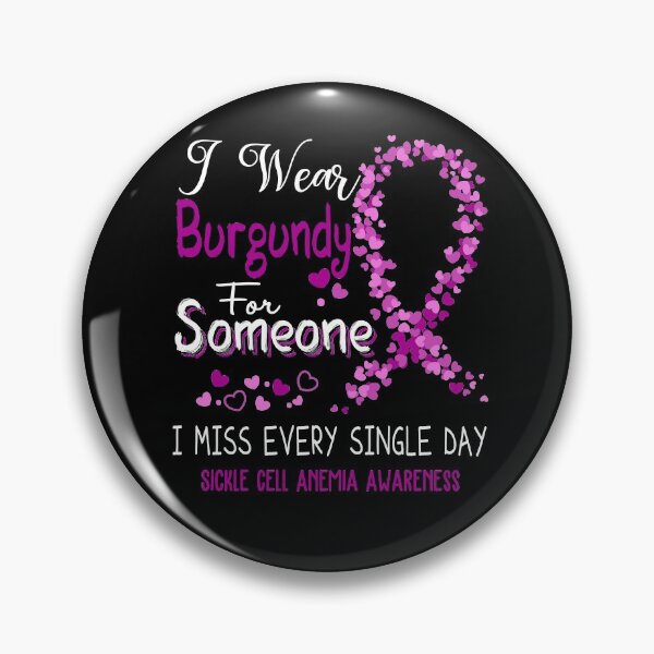 Item preview, I Wear Gurgundy Sickle Cell Anemia Awareness designed and sold by GennieShop.