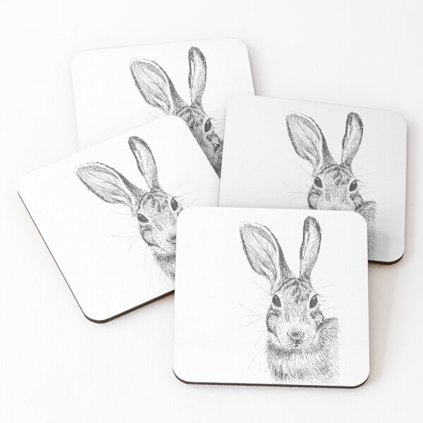 Item preview, Eastern Cottontail Rabbit Drawing designed and sold by LauraWolfArtist.