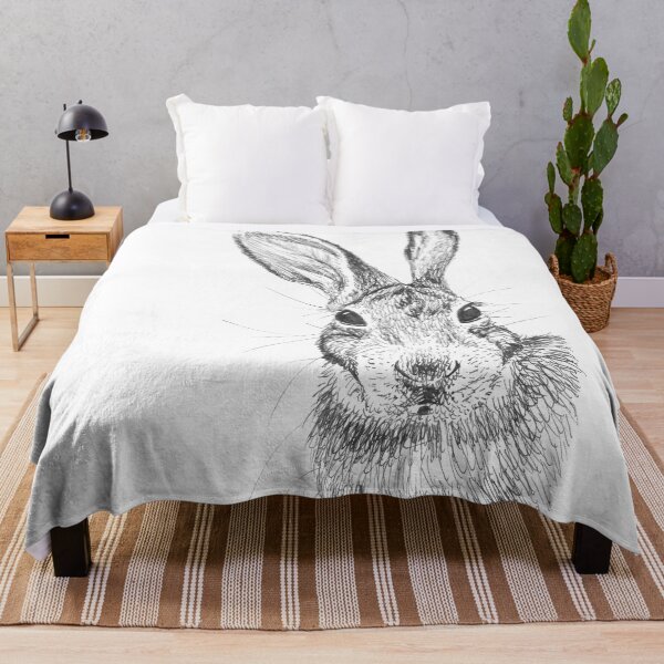 Item preview, Eastern Cottontail Rabbit Drawing designed and sold by LauraWolfArtist.