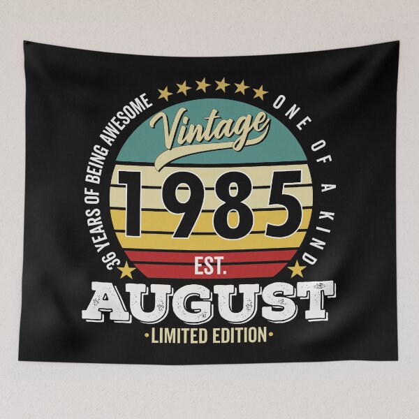 Item preview, 36 Years Of Being Awesome - One Of A Kind Limited Edition - 1985 Vintage 36s Retro, Classic, Cool, August Birthday.  designed and sold by ALITOPRINCE.