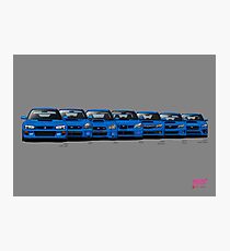 Subaru WRX STi generations - Poster V2 Photographic Print