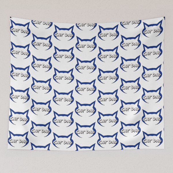Item preview, Cat dad logo blue 2 designed and sold by Pittstop.