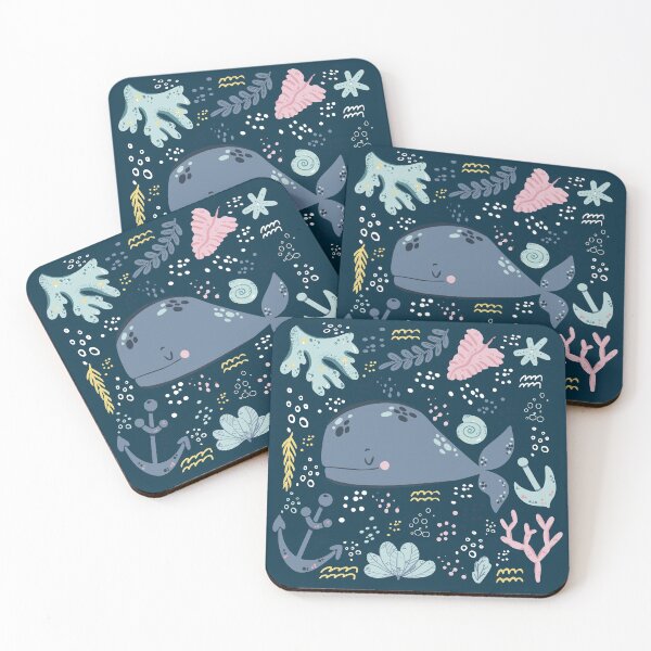 Item preview, Cute Whale Underwater Doodle designed and sold by KrisSidDesigns.