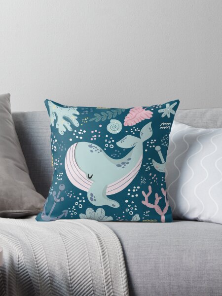 Artikel-Vorschau von Niedliches Blauwal-Unterwasser-Doodle, designt und verkauft von KrisSidDesigns.