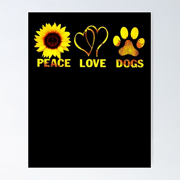 Item preview, Sunflower Peace Love Dog designer designed and sold by BonnieLovato02.