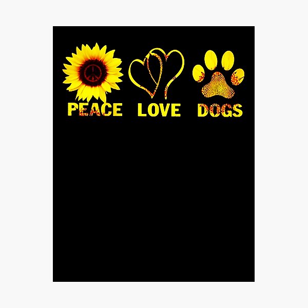 Item preview, Sunflower Peace Love Dog designer designed and sold by BonnieLovato02.