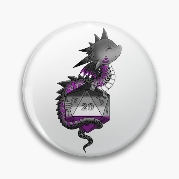 Item preview, Ace Pride Flag Dragon with D20 designed and sold by MickysArt.