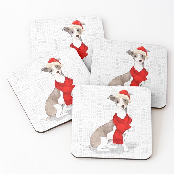 Item preview, Italian Greyhound Christmas Dog designed and sold by SalonOfArt.