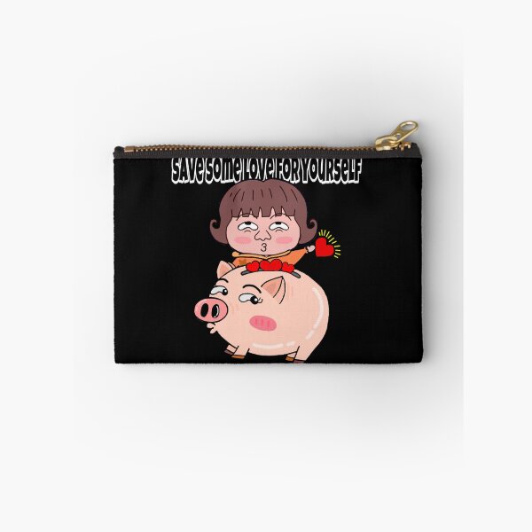 Item preview, "Save some love for yourself" Girl saving love in piggy bank. designed and sold by Ms-Wgaf.