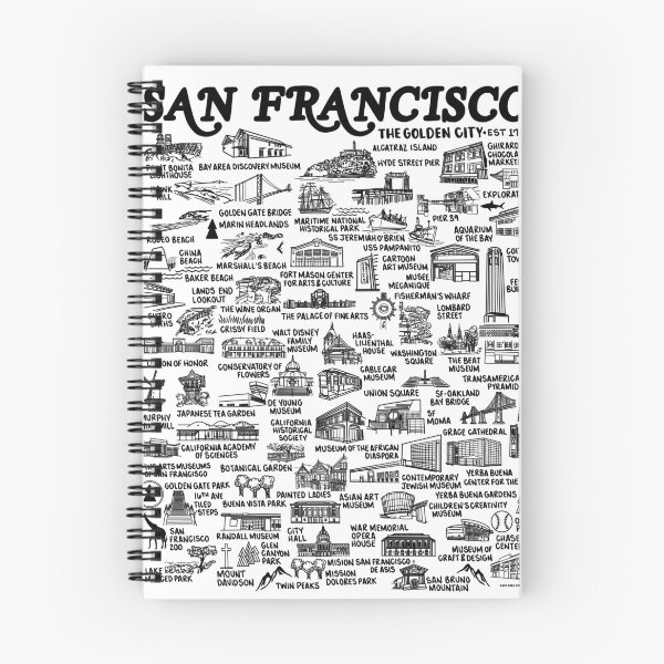 Aperçu de l'œuvre Carte de San Francisco créée et vendue par fiberandgloss.