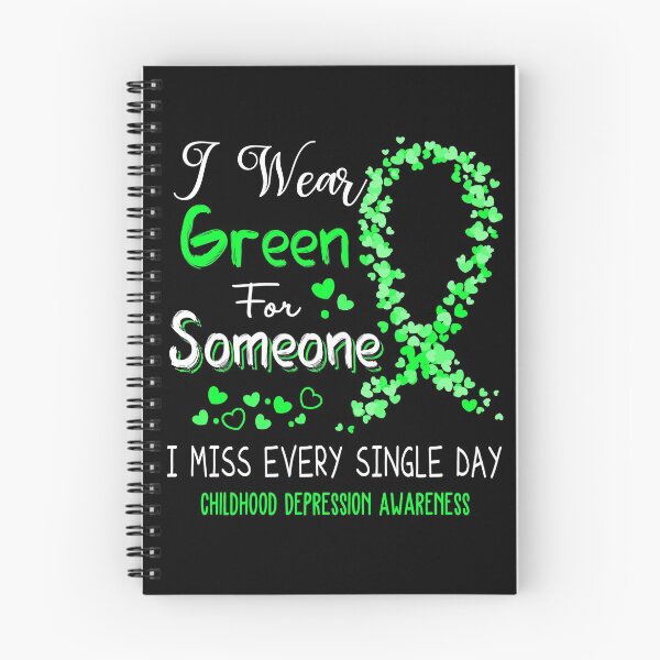 Item preview, I Wear Green Childhood Depression Awareness designed and sold by GennieShop.