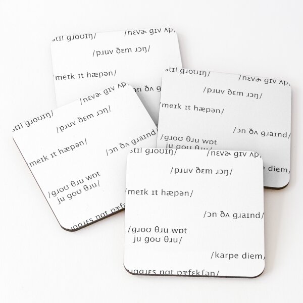 Item preview, Inspirational Quotes but in IPA designed and sold by sporadicdoodlin.