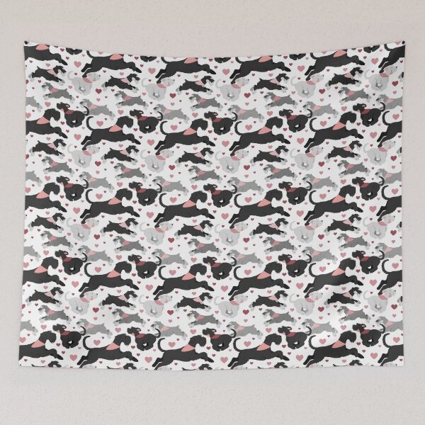 Item preview, Schnauzers (rosa) designed and sold by animalartbyjess.