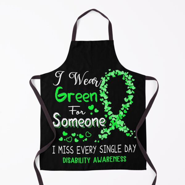 Item preview, I Wear Green Disability Awareness designed and sold by GennieShop.