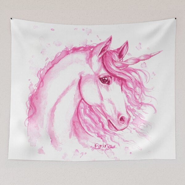 Item preview, Unicorn face in pink designed and sold by Brina Williamson.