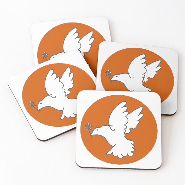 Aperçu de l'œuvre Colombe orange (Colombe) créée et vendue par Deepsea-Sticker.