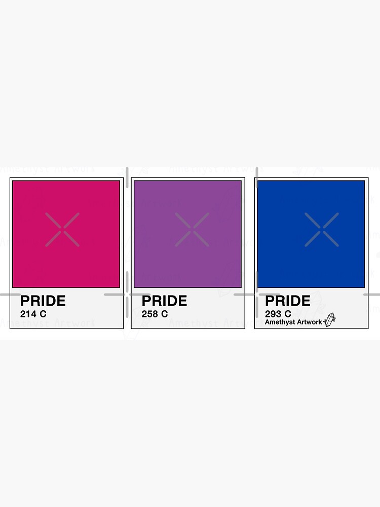 Bisexual Pride Paint Chip Card Sticker For Sale By Amethystartwork Redbubble