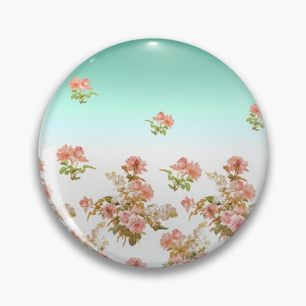 Item preview, Emerald Green and White Ombre with Pink Roses designed and sold by Greenbaby.