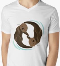 Otter Friends Men's V-Neck T-Shirt