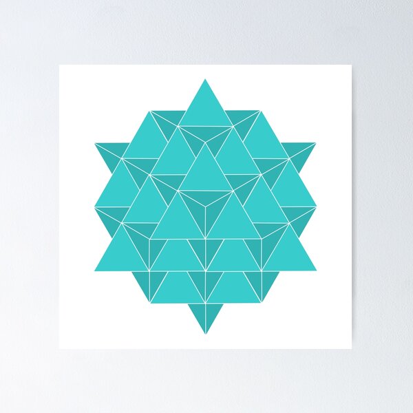Item preview, Sacred Geometry 64 Tetrahedron Grid Light Blue designed and sold by Morgan Obendorfer.